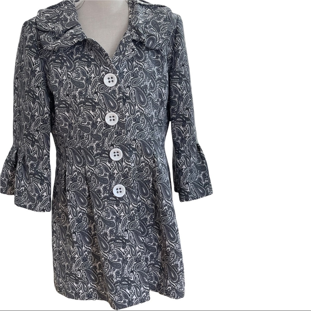 BOHO CHIC grey button DOWN COAT - Picture 7 of 16